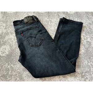 Men's Levi's 514 Straight Leg Jeans Black Dark Wash Size 33x30